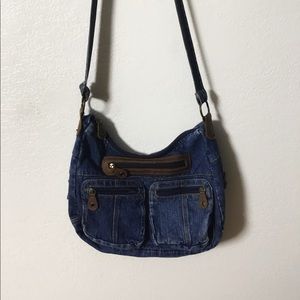 90’s Denim Crossbody / Over The Shoulder Bag.